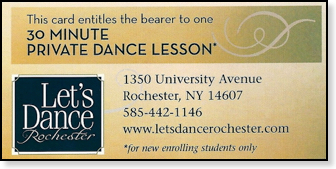 Free Dance Lesson Coupon